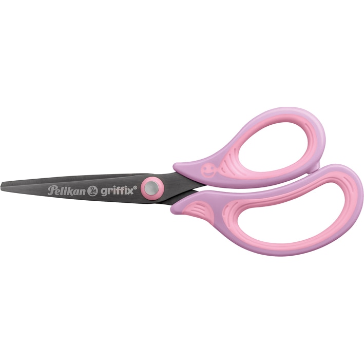 Foarfeca Pelikan Griffix, pentru dreptaci, maner din plastic, 15cm, lila