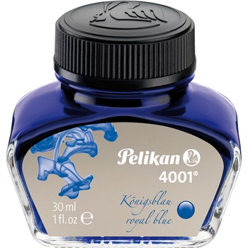 Cerneala Pelikan 4001, in calimara, 30 ml, albastru royal Cerneala Pelikan 4001, in calimara, 30 ml, albastru royal
