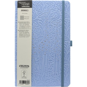 Agenda Herlitz Ivory Animals, Format A5, 13x21 cm, 224 pagini, matematica, piele sintetica, diverse motive Agenda Herlitz Ivory Animals, Format A5, 13x21 cm, 224 pagini, matematica, piele sintetica, diverse motive