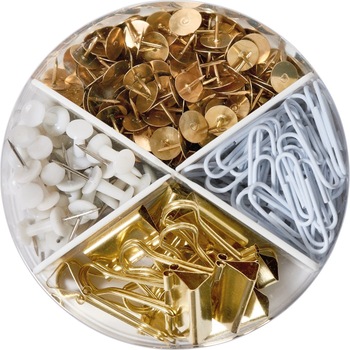 Set 310 mix accesorii birou Herlitz Pure Glam, mixbox 4 in 1, pioneze, agrafe birou, pioneze pentru afisaj pluta, clema metalica, in cutie de plastic Set 310 mix accesorii birou Herlitz Pure Glam, mixbox 4 in 1, pioneze, agrafe birou, pioneze pentru afisaj pluta, clema metalica, in cutie de plastic