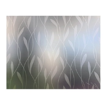 Folie pentru geam decorativa geometric frunze albe, 5 m x 1 m Folie pentru geam decorativa geometric frunze albe, 5 m x 1 m