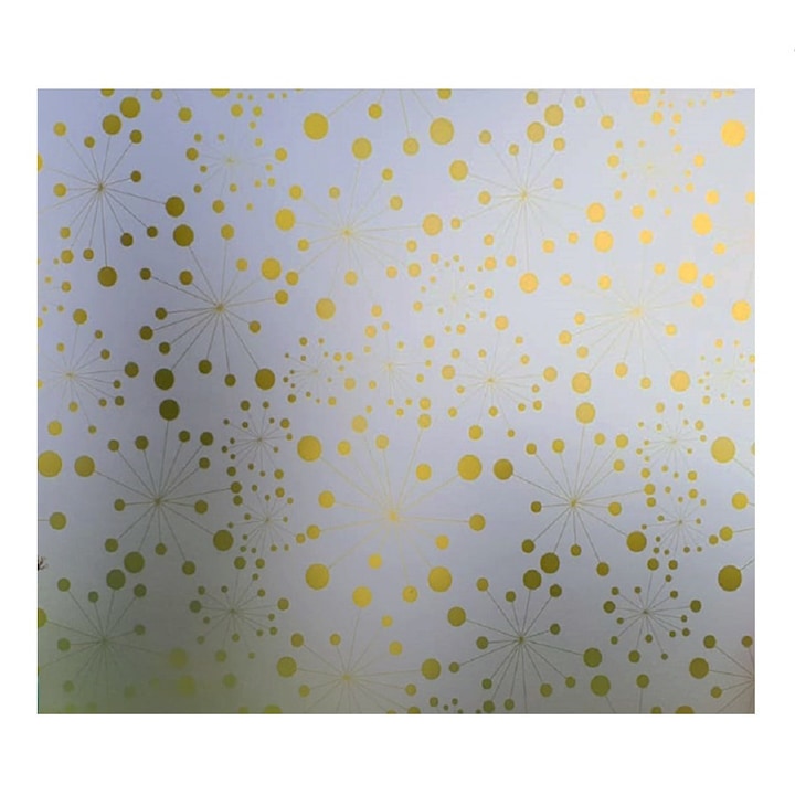 MÉDIA ablak dekorfólia, 5 m x 1 m, sárga pöttyös minta