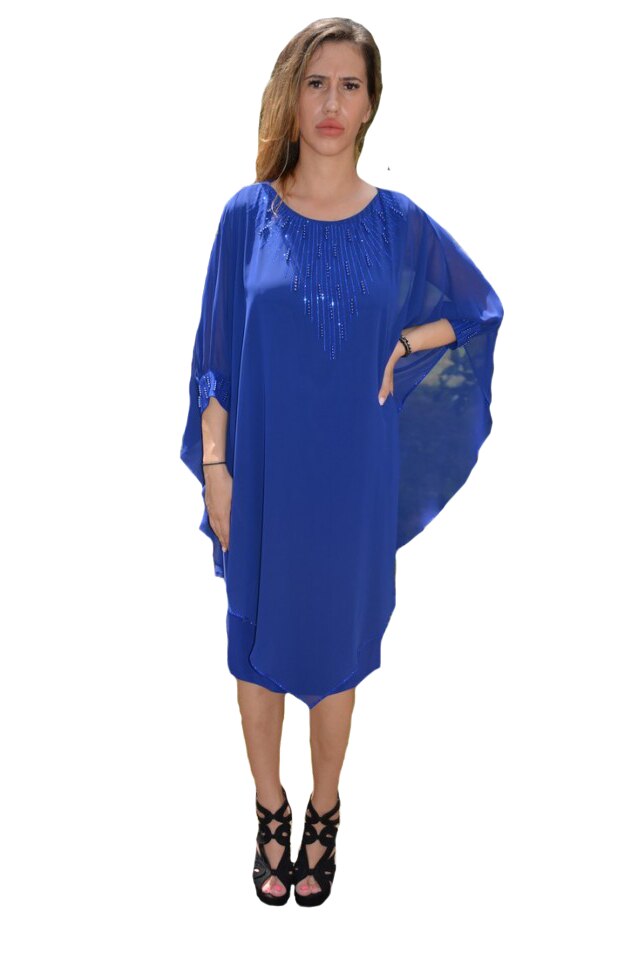 Rochie dama,eleganta Emersyn cu aplicatii rafinate,D&J Exclussive, Albastru