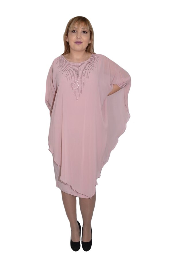 Rochie dama,eleganta Emersyn cu aplicatii rafinate,D&J Exclussive, Roz