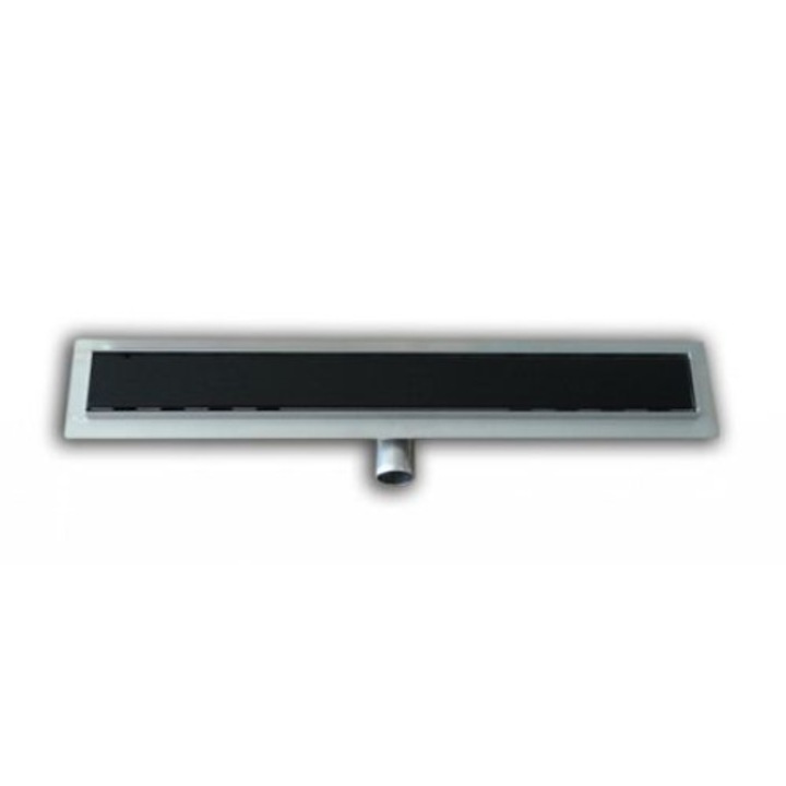 Rigola scurgere dus din INOX-COMPACT Black Glass-60 cm