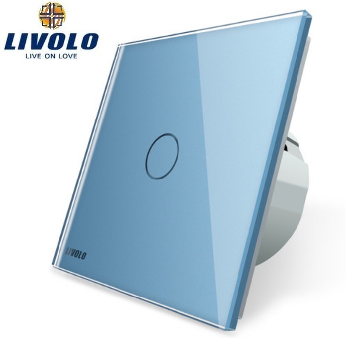 Димер сензорен ключ с кристален панел LIVOLO , VL-C701D-19, син