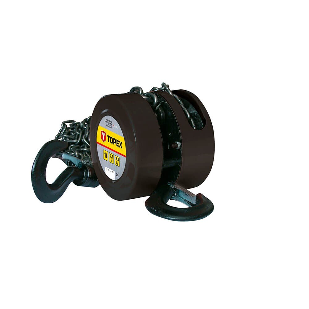 Palan cu lant, 1 tona, lungime 2.5 m, Topex 97X071