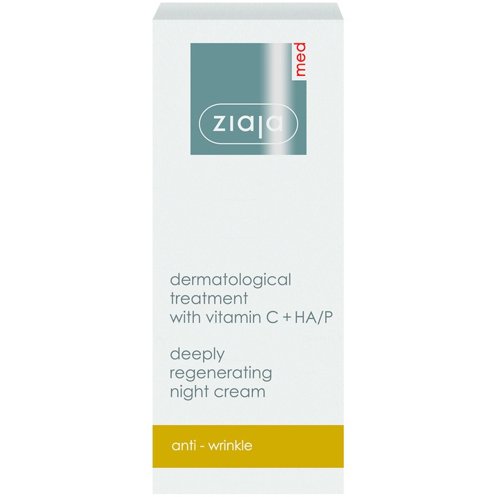 Regeneráló ránctalanító éjszakai krém C vitaminnal Ziaja, 50 ml