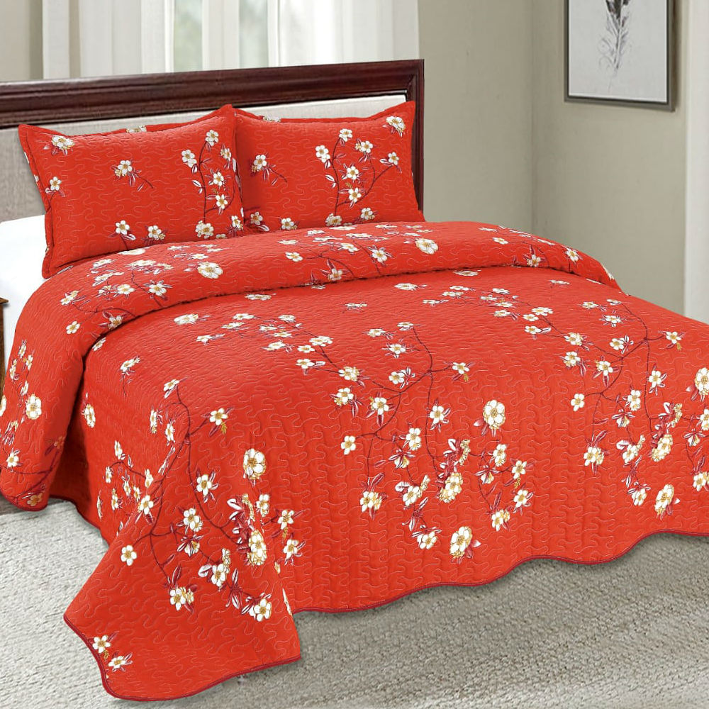 Set cuvertura matlasata + 2 fete de perna, pat dublu, Casa de Vis, Y41