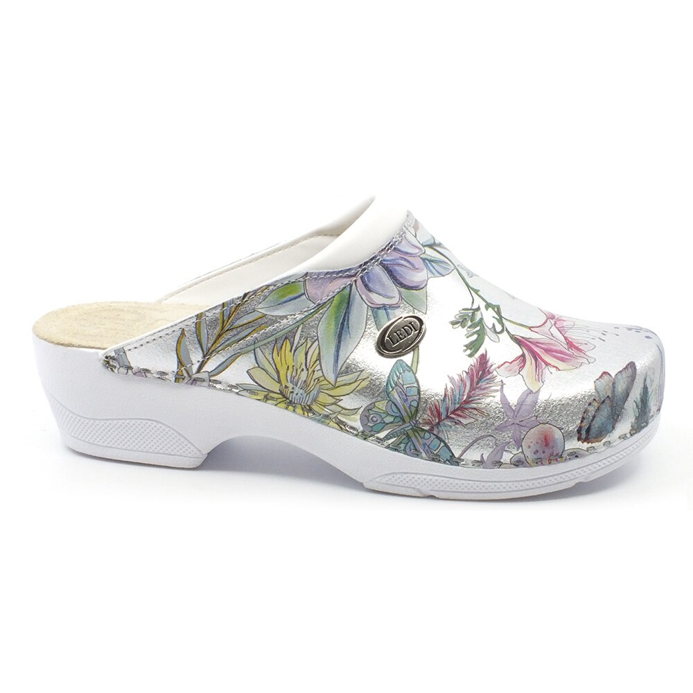 Saboti medicali dama, din piele, Ledi, floral, Floral, 40