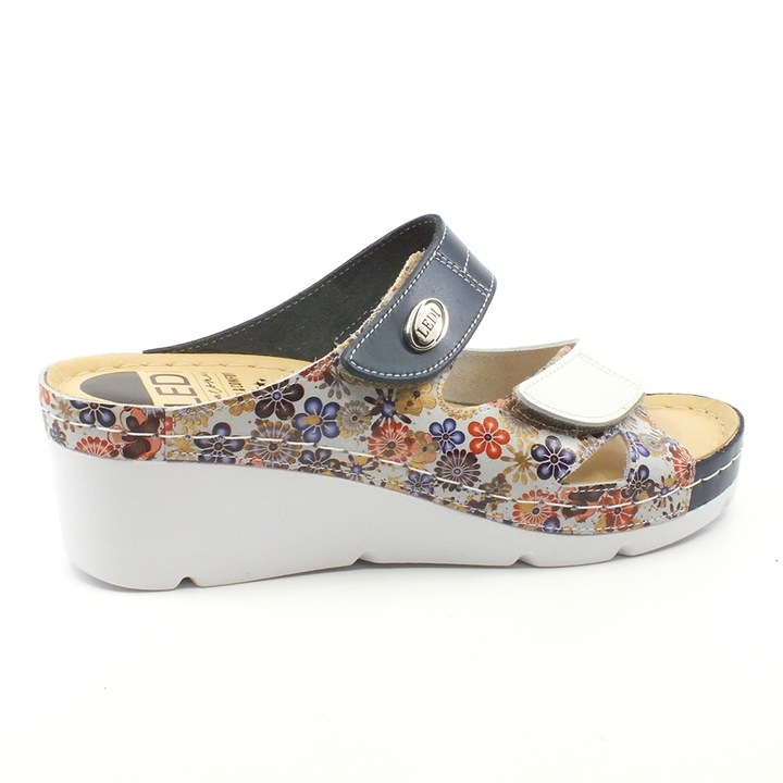 Saboti medicali din piele, dama, Ledi, multicolor, papuci, Multicolor, 40