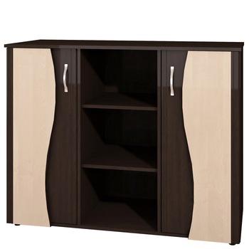 Comoda TINERET, 120x45x95cm, Wenge + Mesteacan Comoda TINERET, 120x45x95cm, Wenge + Mesteacan