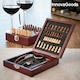 Set accesorii vin, cutie 37 piese cu tabla sah, InnovaGoods