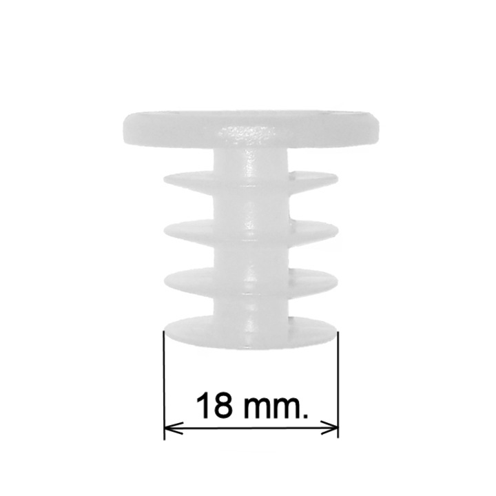 Set de 100 dopuri cu guler pentru sticle, plastic, alb