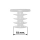Set de 100 dopuri cu guler pentru sticle, plastic, alb