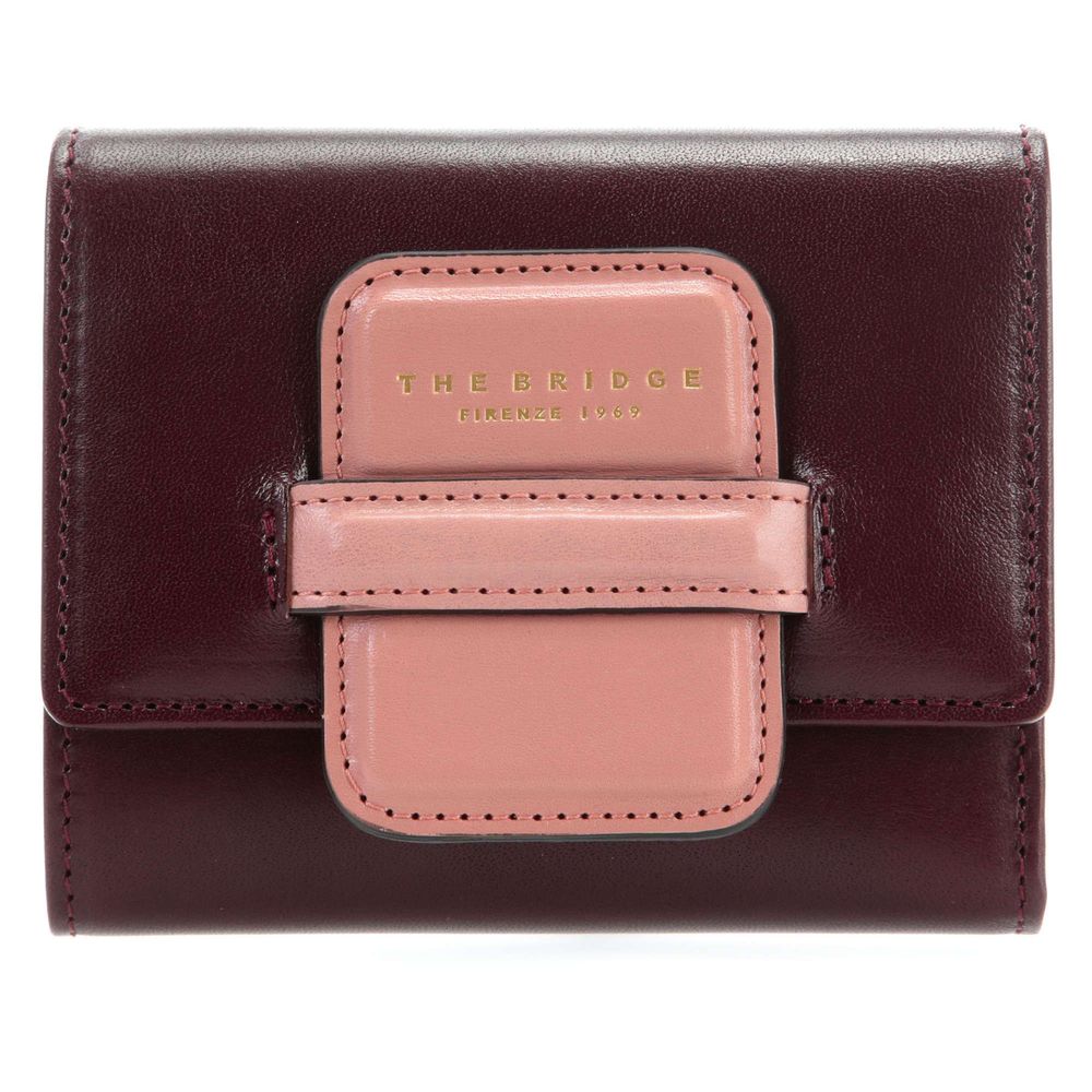 Portofel de dama THE BRIDGE din piele naturala visiniu 9184H