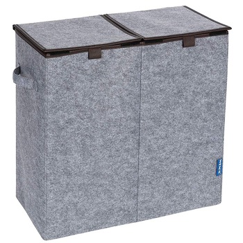 Cos de rufe Duo, 2 compartimente, 82 L, Gri, Wenko Cos de rufe Duo, 2 compartimente, 82 L, Gri, Wenko