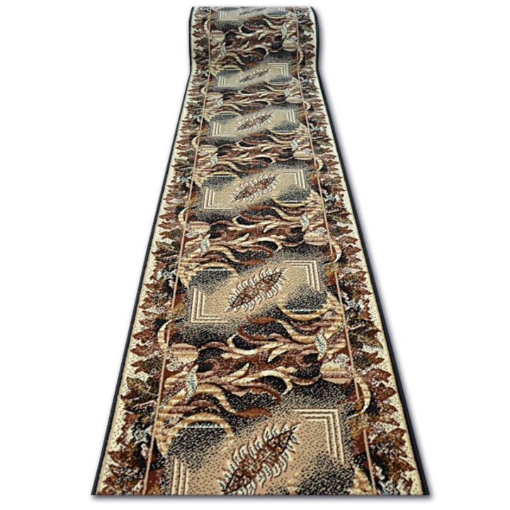 Dywany Łuszczów Agawa futószőnyeg, levél mintás, bézs, 120 cm