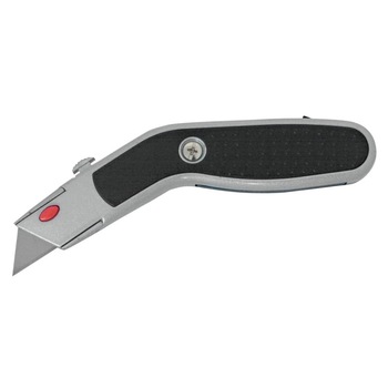 Cutter metalic cu lama retractabila, 62 mm x 4, corp metalic Cutter metalic cu lama retractabila, 62 mm x 4, corp metalic