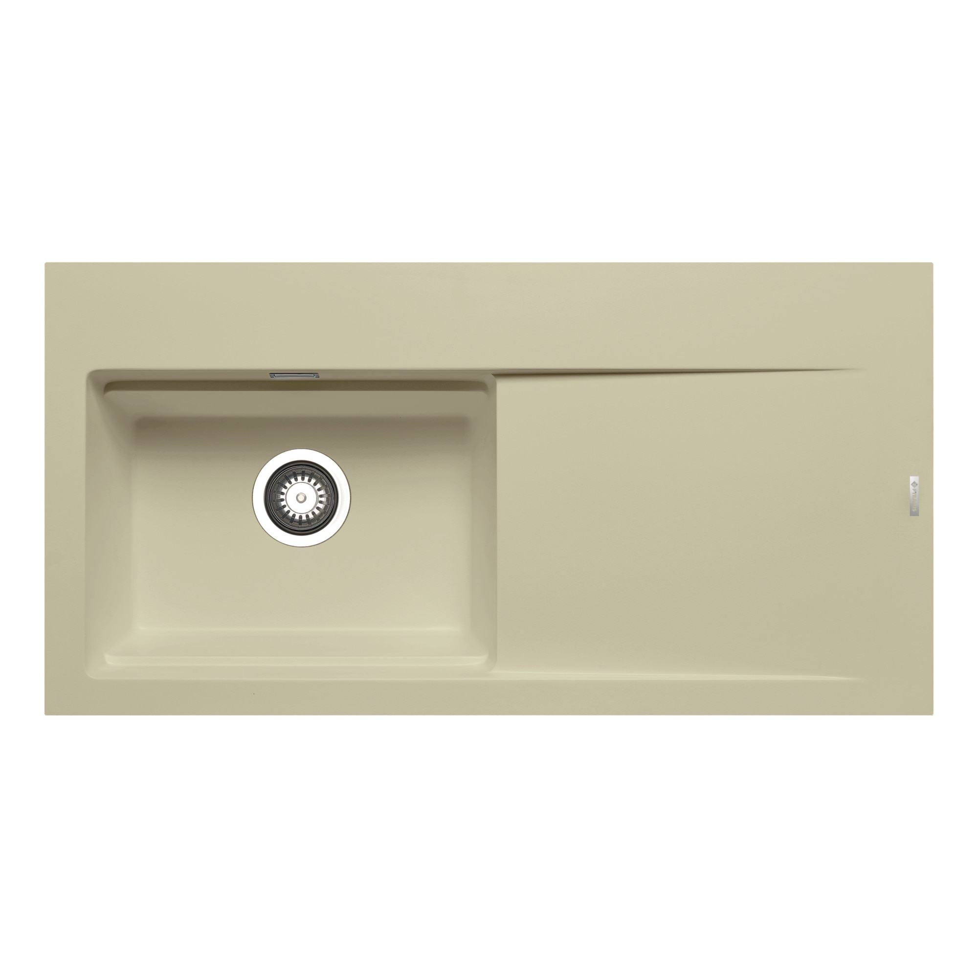 Chiuveta granit Pyramis TEKTON 1000x510mm, 1 cuva si 1 picurator, adancime 200mm, cuva stanga in 2 trepte, mocha