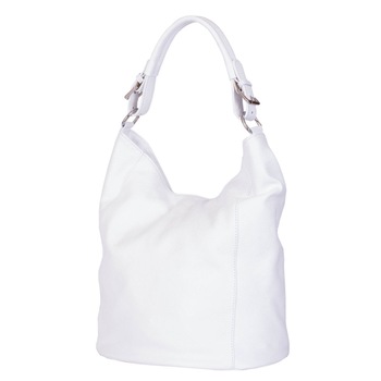 Geanta dama din piele naturala Silvia alba Geanta dama din piele naturala Silvia alba