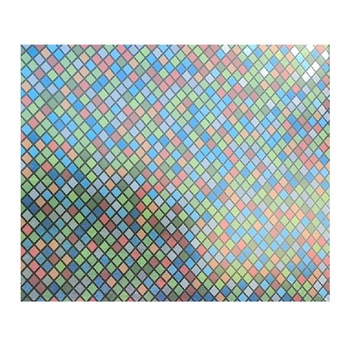 Folie pentru geam decorativa mozaic patrate multicolor, 6 m x 1 m Folie pentru geam decorativa mozaic patrate multicolor, 6 m x 1 m
