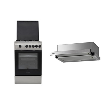 Pachet Aragaz Samus SM550NSS + Hota telescopica Samus HS6060TX Pachet Aragaz Samus SM550NSS + Hota telescopica Samus HS6060TX