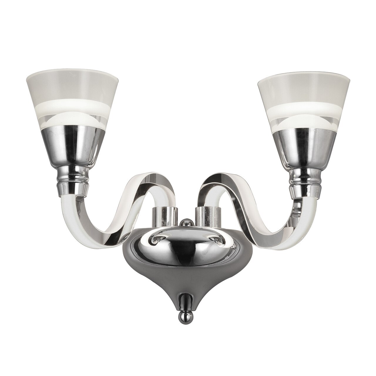 Aplica, RegenBogen, 2 Surse de lumina, Metal, LED, 18W, Argintiu