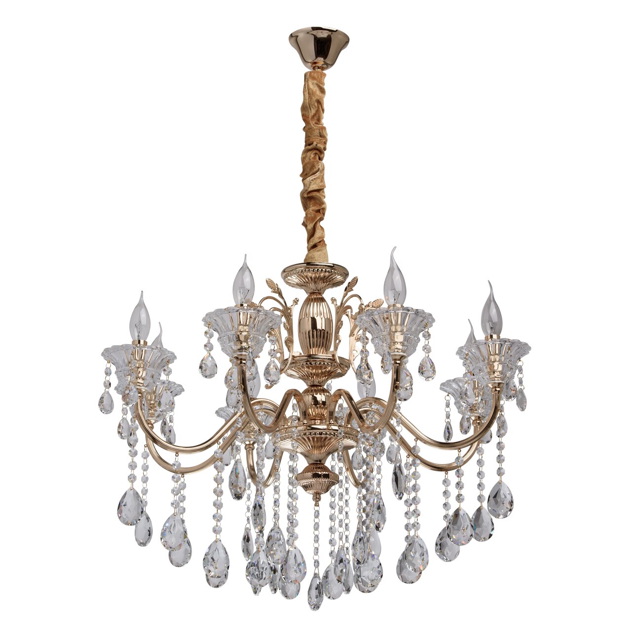 Candelabru, MW-LIGHT, Selena Crystal, 8 becuri, 40W, E14