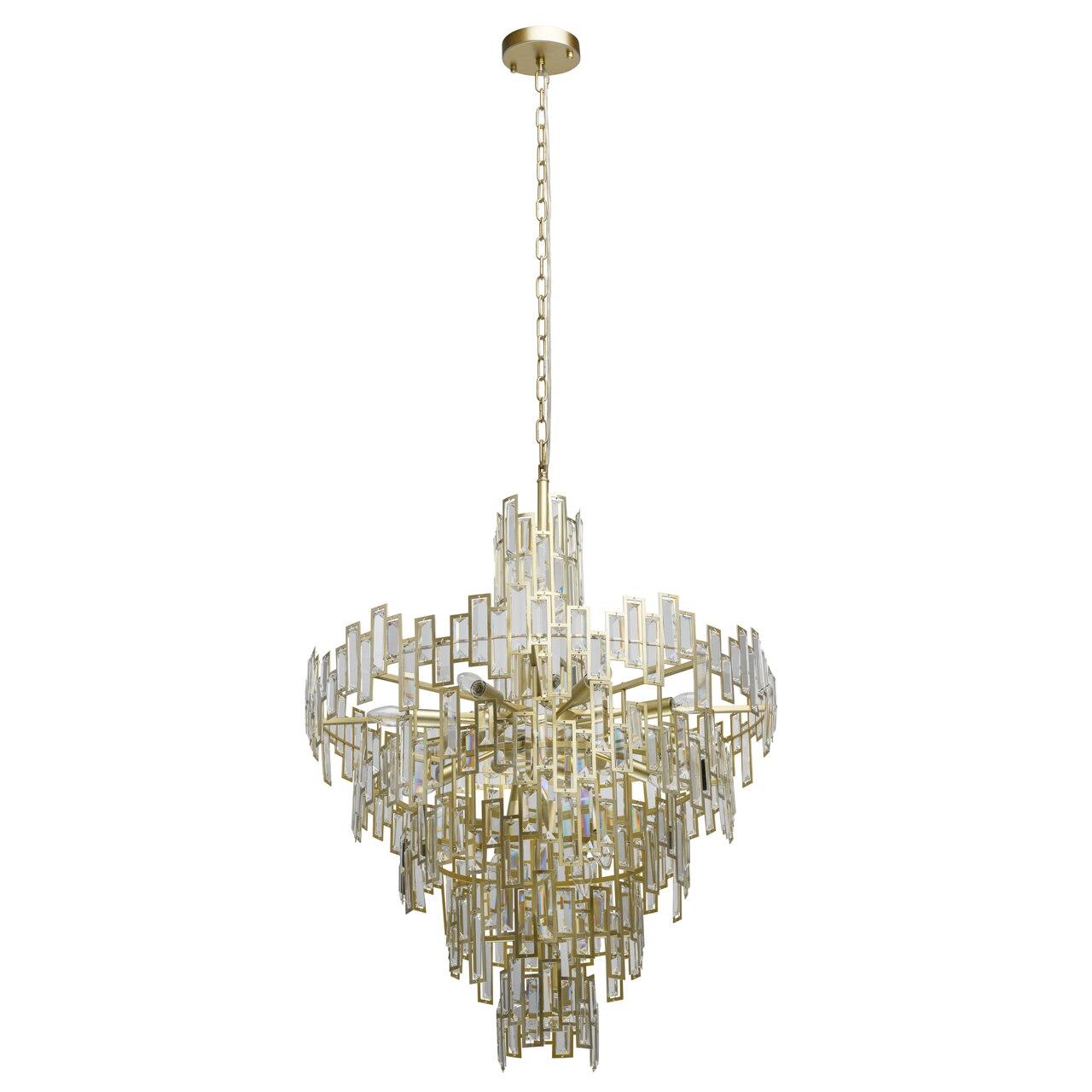 Candelabru, MW-LIGHT, Monarch Crystal, 18 becuri, 40W, E14, Metal, Maro
