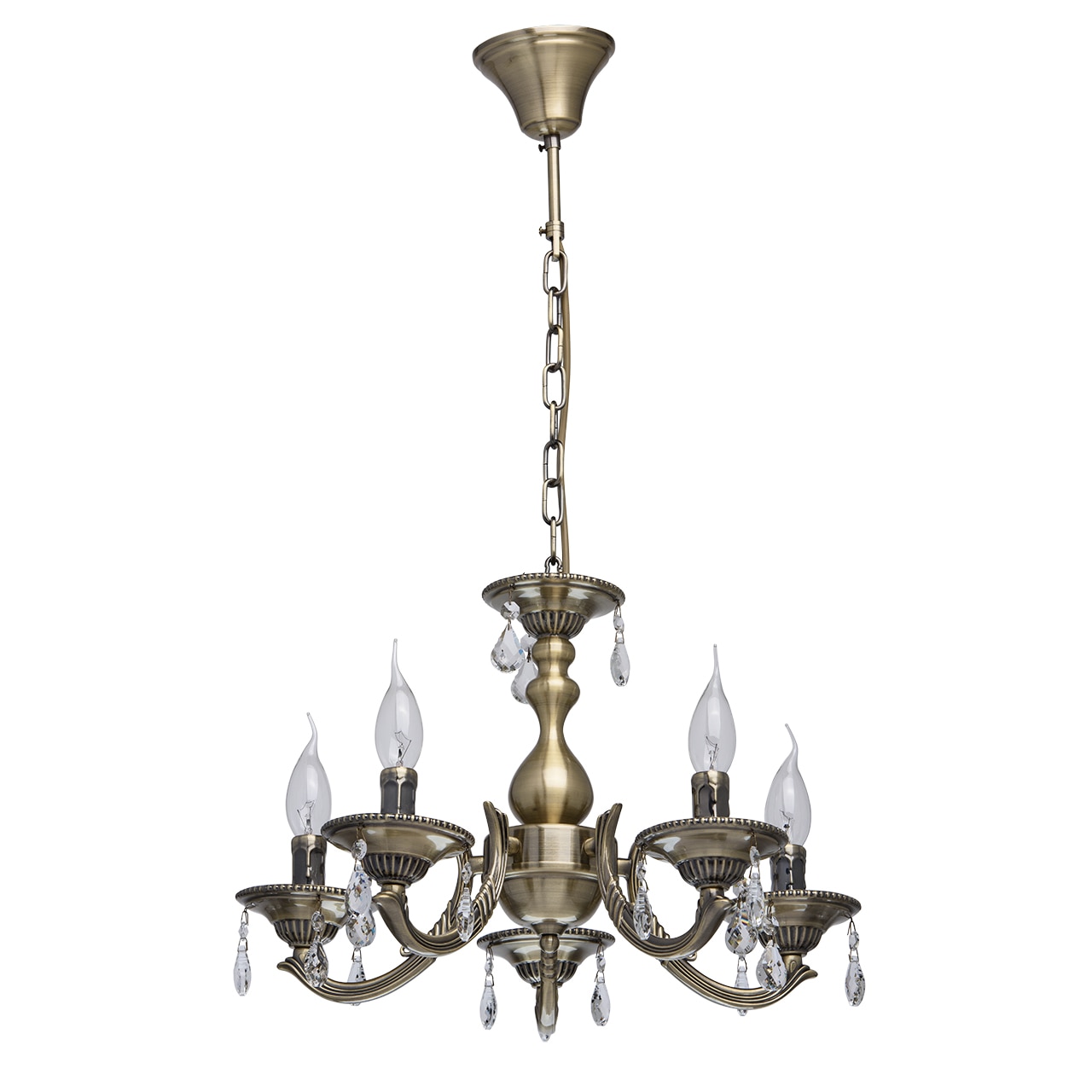 Candelabru, MW-Light, Aurora, 371011605, Cristale, Metal, E14, 74 cm, Auriu