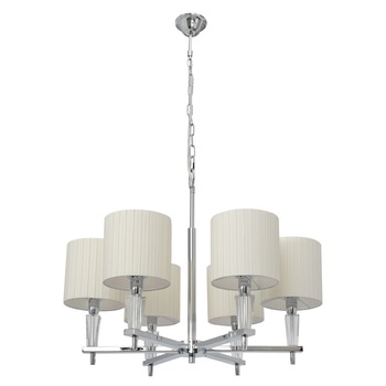 Candelabru, Chiaro, Inessa, 6 becuri, cu cristale, 40W, E14 Candelabru, Chiaro, Inessa, 6 becuri, cu cristale, 40W, E14