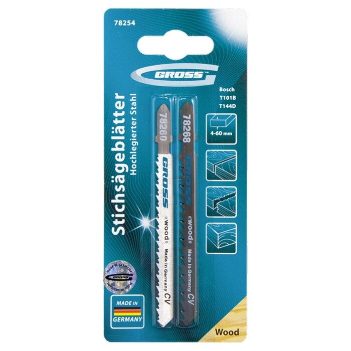 Set panze pentru fierastrau vertical, pentru lemn, 2 buc, T101B+T144D, GROSS