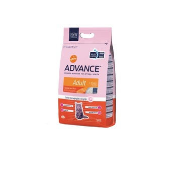 Hrana uscata pentru pisici Advance, adult, somon si orez, 10 kg Hrana uscata pentru pisici Advance, adult, somon si orez, 10 kg
