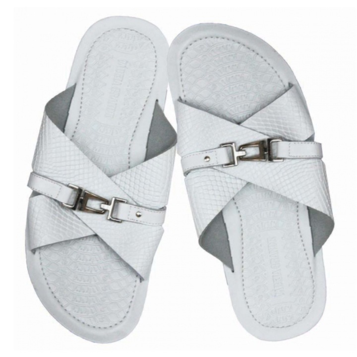 Мъжки чехли Roberto Zago,модел 02-42, бели