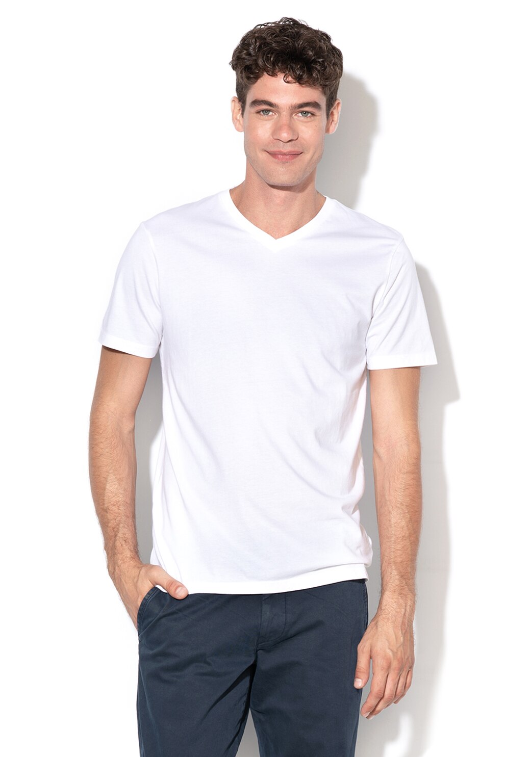 GAP, Tricou cu decolteu in V, Alb