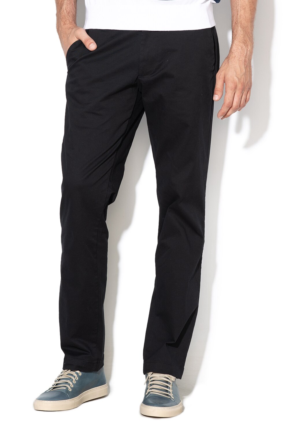 GAP, Pantaloni chino cu croiala dreapta, Negru
