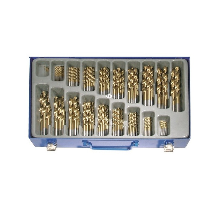 Trusa cu burghie din titan 170 piese