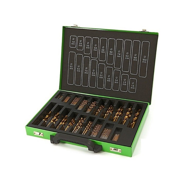 Trusa cu 150 burghie din titan