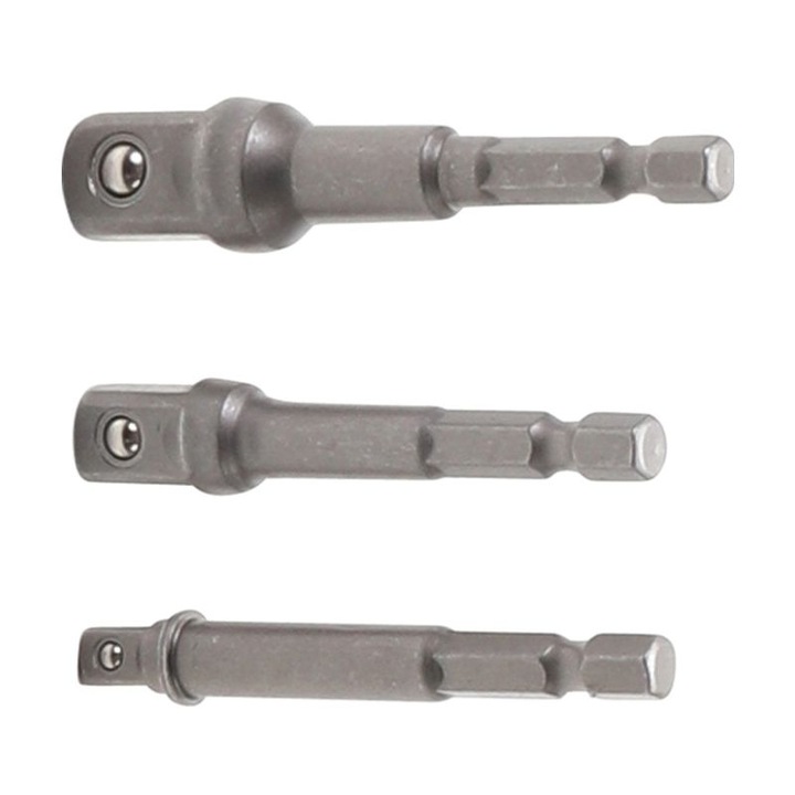 Set 3 adaptoare pentru scule de mana, dimensiunile 1/2, 3/8 si 1/4
