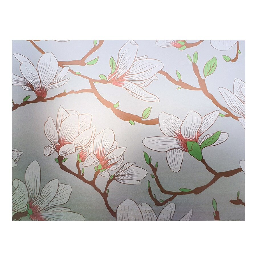 Folie pentru geam decorativa flori de magnolie, 5 m x 1 m
