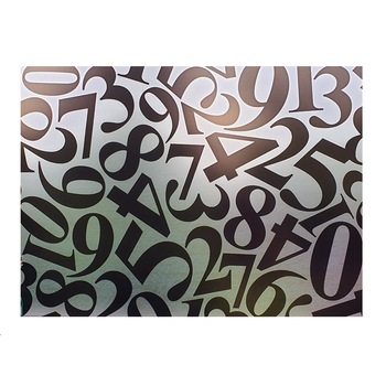Folie pentru geam decorativa cifre negre, 8 m x 1 m Folie pentru geam decorativa cifre negre, 8 m x 1 m