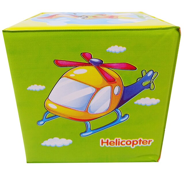 Jucarie cub moale pentru bebelusi cu fete diferite, Bus