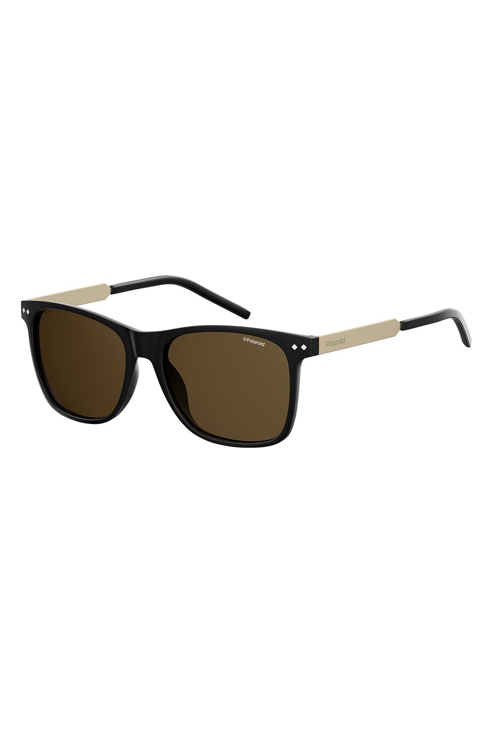 Polaroid, Ochelari de soare unisex cu lentile polarizate, Negru/Maro, 55-17-140 Standard