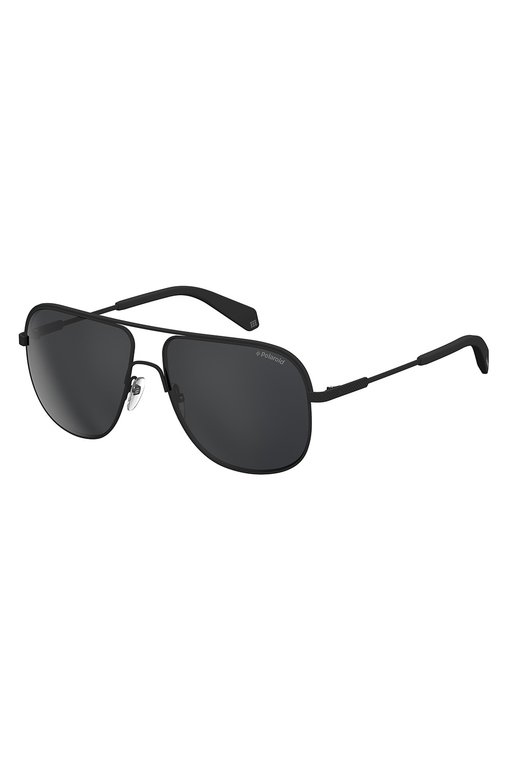 Polaroid, Ochelari de soare aviator unisex, cu lentile polarizate, Negru, 59-14-140 Standard