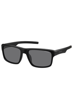 Polaroid, Ochelari de soare dreptunghiulari unisex cu lentile polarizate, Negru, 55-18-142 Standard Polaroid, Ochelari de soare dreptunghiulari unisex cu lentile polarizate, Negru, 55-18-142 Standard