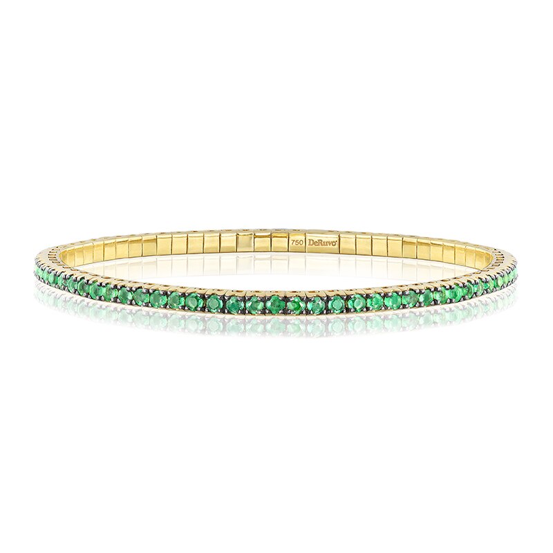 Bratara Tennis Extensibila Deruvo Aur 18k Smaralde, 16.5 B34920-EMY