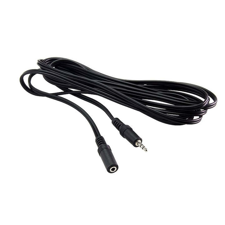 Cablu Jack 3.5 Stereo Tata-Mama, 5m Lungime - Prelungitor Cablu Audio