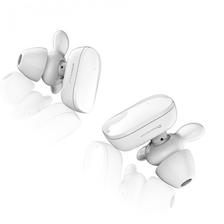 Casti Bluetooth Baseus, Encok W02 TWS Mini, Alb