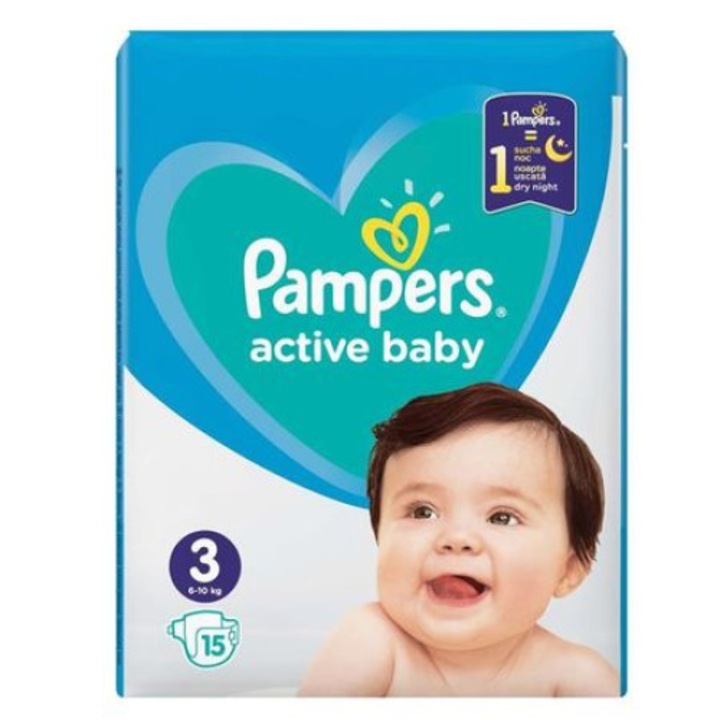 Scutece Pampers Active Baby nr.3, 6-10 kg, 15 buc